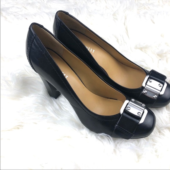 nine west thick heel